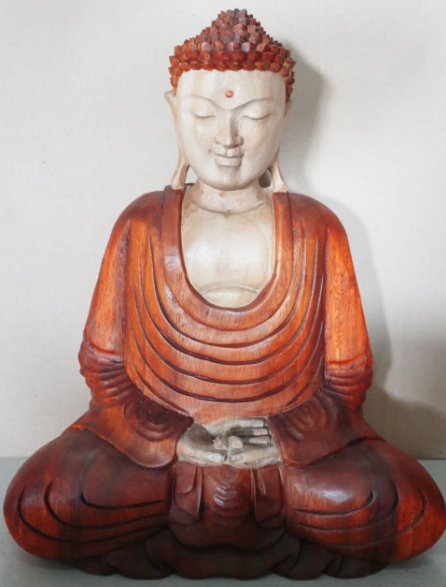 Hand Carved Buddha Statue - 40cm Hand Down - SHAMTAM.COM