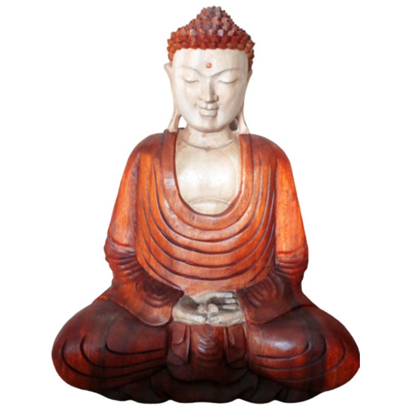 Hand Carved Buddha Statue - 40cm Hand Down - SHAMTAM.COM