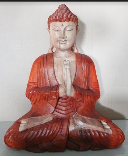 Hand Carved Buddha Statue - 40cm Welcome - SHAMTAM.COM