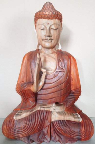 Hand Carved Buddha Statue - 60cm Teaching Transmission - SHAMTAM.COM