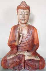 Hand Carved Buddha Statue - 60cm Teaching Transmission - SHAMTAM.COM