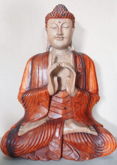 Hand Carved Buddha Statue - 60cm Two Hands - SHAMTAM.COM