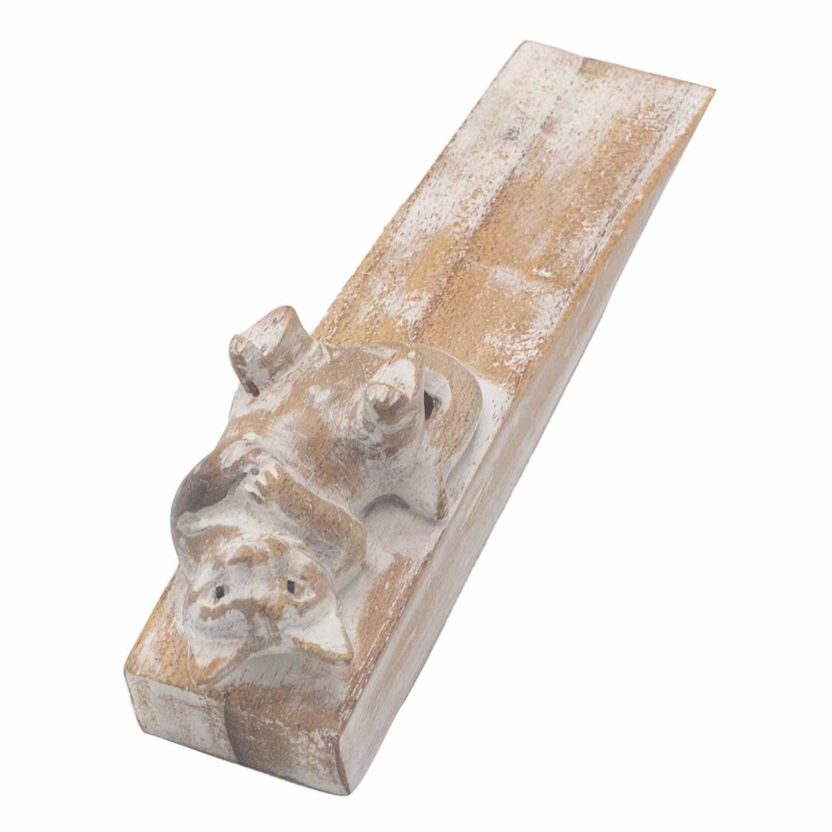 Decorative Door Stop - Hand carved - Kitten - SHAMTAM.COM