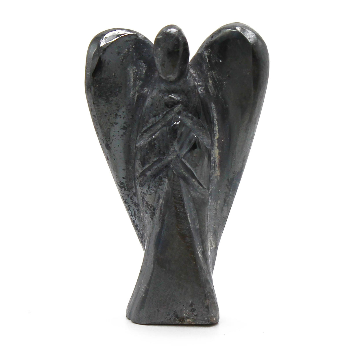 Hematite Angel - Hand Carved Gemstone - SHAMTAM.COM