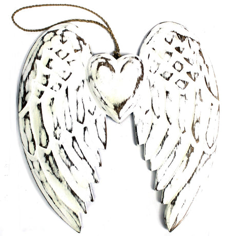 Hand Crafted Double Angel Wing & Heart - 24cm - SHAMTAM.COM