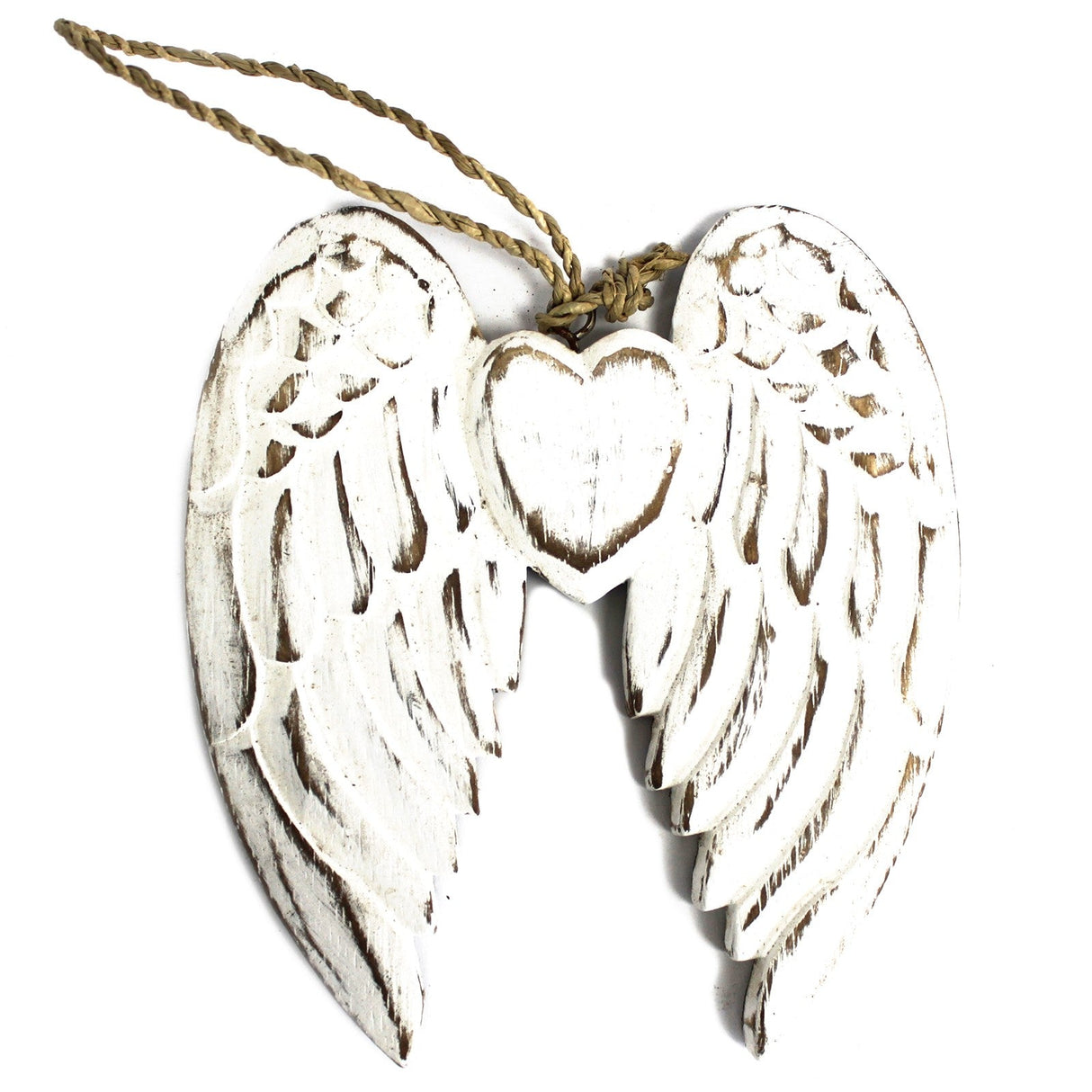 Hand Crafted Small Double Angel Wing & Heart - 15cm - SHAMTAM.COM