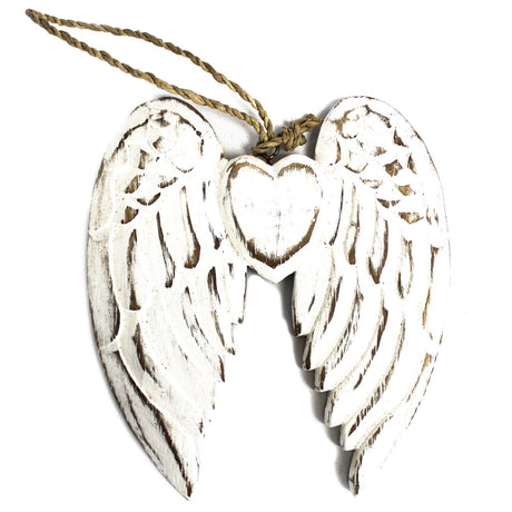 Hand Crafted Small Double Angel Wing & Heart - 15cm - SHAMTAM.COM