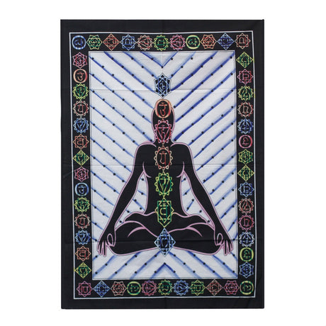 Handbrushed Cotton Wall Art - Chakra Buddha - SHAMTAM.COM