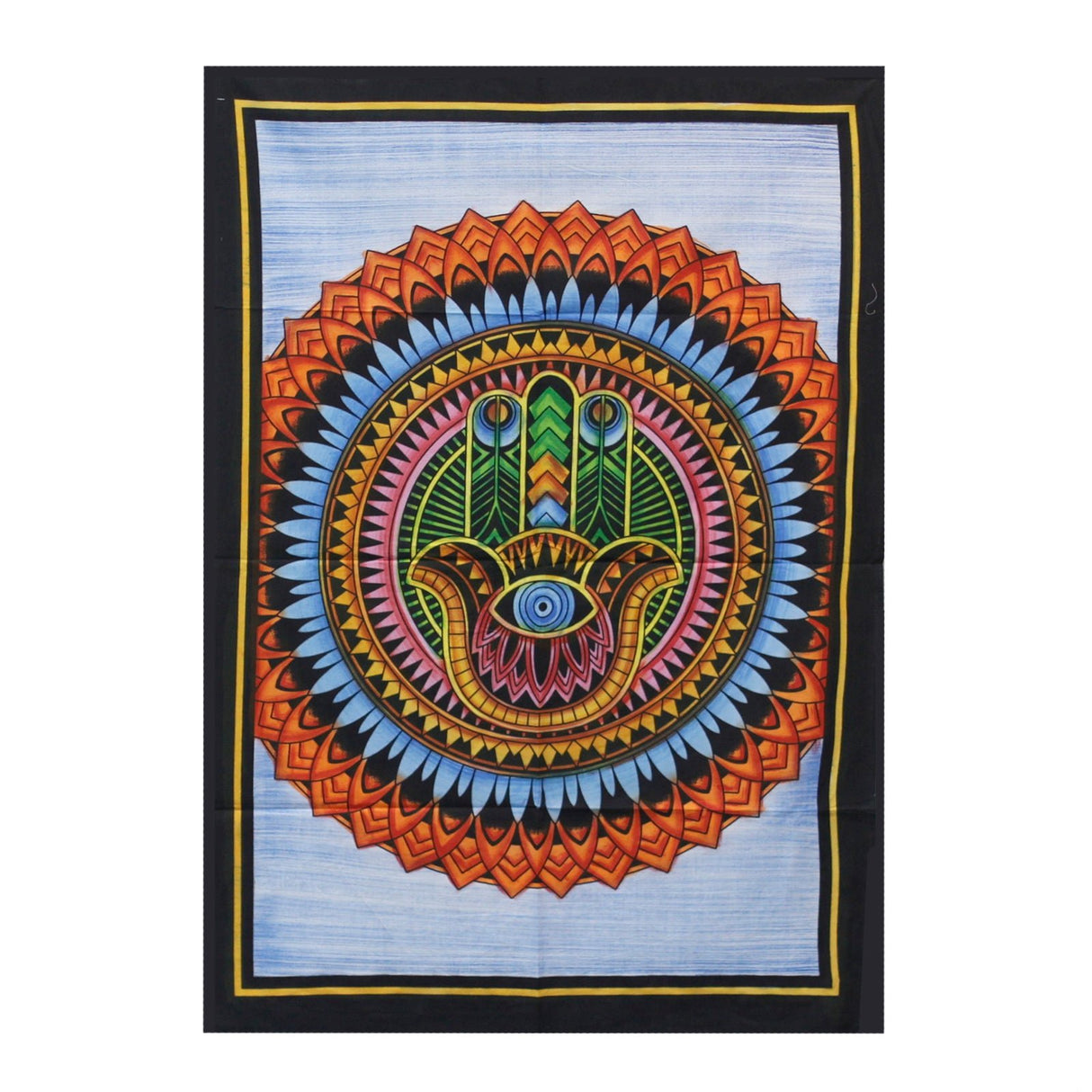 Handbrushed Cotton Wall Art - Hamsa - SHAMTAM.COM