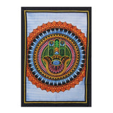 Handbrushed Cotton Wall Art - Hamsa - SHAMTAM.COM