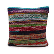Handcrafted Aqua Blue Rag Rug Cushion Covers - Vibrant Multicolor Woven Throw Pillow for Home Decor - SHAMTAM.COM