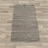 Handcrafted Charcoal Gray Indian Handloom Cotton Rug - Rustic Woven Design - SHAMTAM.COM
