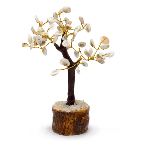 Handcrafted Gomati Chakra Stone Tree with 60 Sacred Stones for Prosperity and Harmony – Natural Wooden Base Decor - SHAMTAM.COM