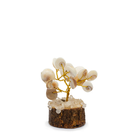 Handcrafted Gomati Chakra Stone Tree with Rudraksha Beads – 15 Sacred Stones for Spiritual Growth and Home Décor - SHAMTAM.COM