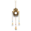 Handcrafted Indian Hamsa Wind Chime with Mirror and Brass Bells for Protection and Serenity - SHAMTAM.COM