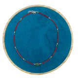 Handcrafted Nepalese Coral and Turquoise Tribal Bead Necklace with Adjustable Chain - SHAMTAM.COM