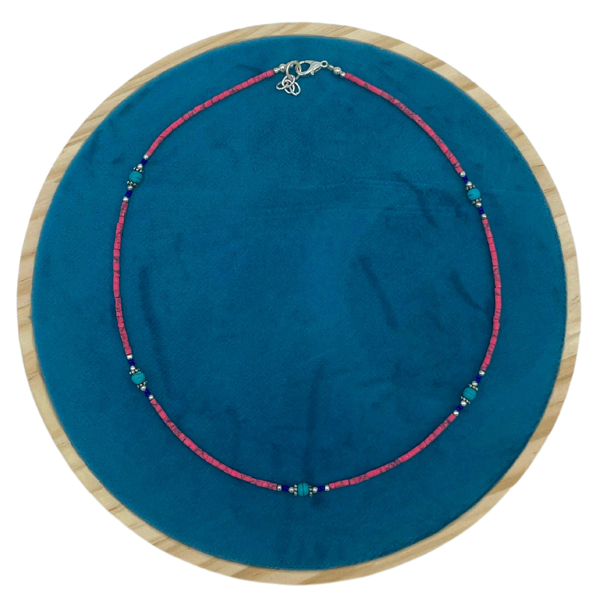 Handcrafted Nepalese Necklace with Vibrant Pink Coral and Turquoise Beads - Unique Gemstone Jewelry for Casual Wear - SHAMTAM.COM