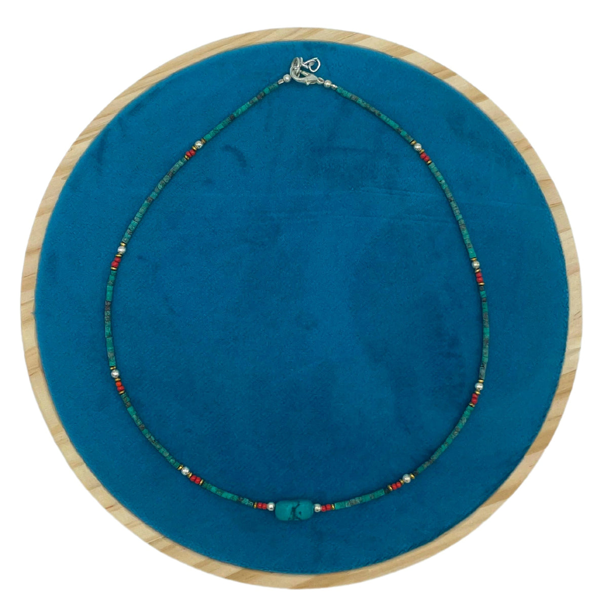 Handcrafted Nepalese Turquoise & Stone Gem Necklace - Elegant Beaded Jewelry with Cultural Flair - SHAMTAM.COM