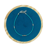 Handcrafted Nepalese Turquoise & Teardrop Gem Bracelet with Silver Accents for Healing & Balance - SHAMTAM.COM