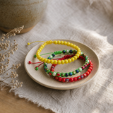 Handmade Friendship Bracelets - Tiny Forever Beads — styled in a warm, naturally lit interior