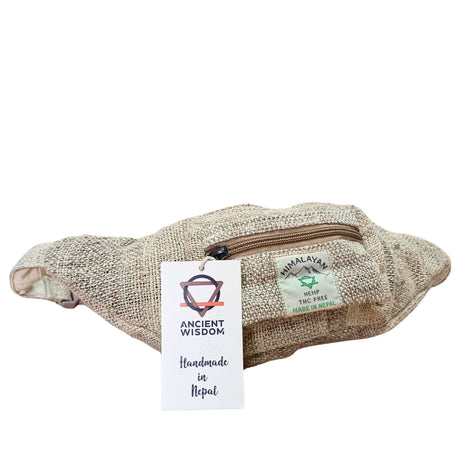 Handmade Himalayan Hemp Fanny Pack - Artisanal Waist Bag from Nepal - SHAMTAM.COM