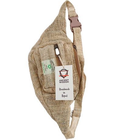 Handmade Himalayan Hemp Fanny Pack - Artisanal Waist Bag from Nepal - SHAMTAM.COM