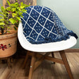 Handmade Indigo Throw - 170x120cm - Midnight Heerak - SHAMTAM.COM