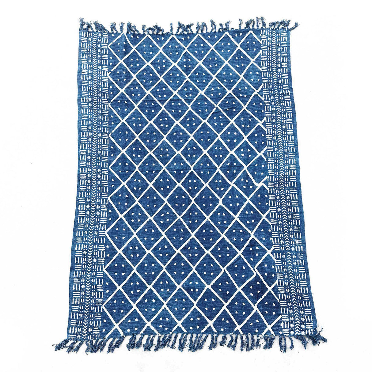 Handmade Indigo Throw - 170x120cm - Midnight Heerak - SHAMTAM.COM