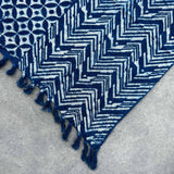 Handmade Indigo Throw - 170x120cm - Namoona Waves - SHAMTAM.COM