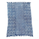 Handmade Indigo Throw - 170x120cm - Namoona Waves - SHAMTAM.COM