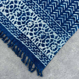 Handmade Indigo Throw - 170x120cm - Seedha Arrows - SHAMTAM.COM