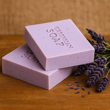 Håndlavet Lavendel Geranium Sæbestykke 100g