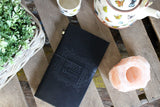 Handmade Leather Journal - My Book of Spells and other Thoughts - Black - SHAMTAM.COM