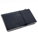 Handmade Leather Journal - My Book of Spells and other Thoughts - Black - SHAMTAM.COM