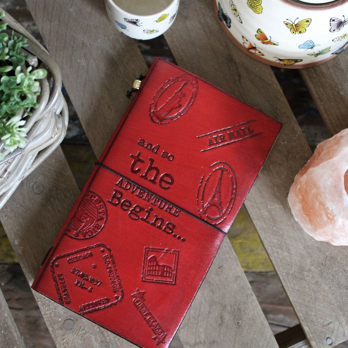 Handmade Leather Journal - Our Family Adventure Book - Brown (80 pages) - SHAMTAM.COM