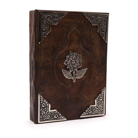 Handmade Notebook - Zinc Rose Decor - 200 Deckle Edges Pages - 26x18cm - SHAMTAM.COM