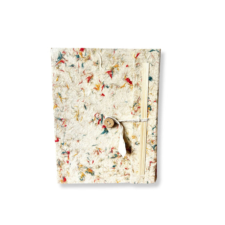 Handmade Nepali Lokta Notebook 15x12cm, 45 Unlined Pages - SHAMTAM.COM