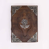 Handmade Notebook - Zinc Rose Decor - 200 Deckle Edges Pages - 26x18cm - SHAMTAM.COM