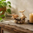 Sculpture en bois artisanale Parasite - Dauphins en jeu