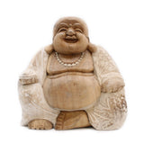 Happy Buddha - Whitewash 30cm - SHAMTAM.COM