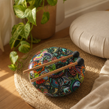 Happy Drum Muti Coloured OM - 18cm — styled in a warm, naturally lit interior