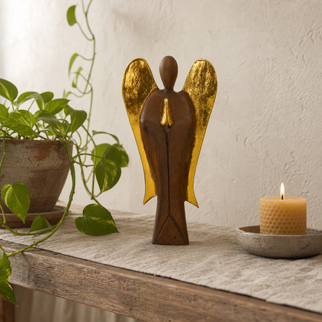 Hati-Hati Angel - Guardian- 25cm — styled in a warm, naturally lit interior