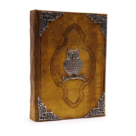 Handmade Notebook - Zinc Owl Decor - 200 Deckle Edges Pages - 26x18cm - SHAMTAM.COM