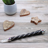 Healing Wand - Twisted Silver Rock Quartz Sphere - SHAMTAM.COM