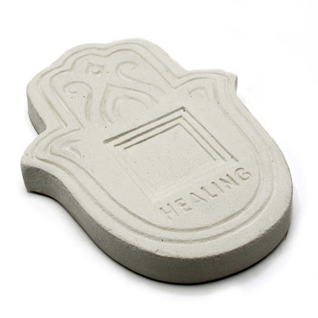 Healling Incense Plate - White Stone Effect - SHAMTAM.COM