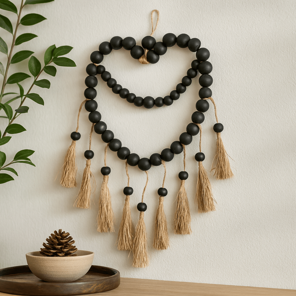 Heart Bead Mobile Large 33x23cm - SHAMTAM.COM