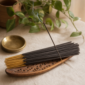 HEM Hexagonal Incense - Palo Santo Masala - Sandal — styled in a warm, naturally lit interior