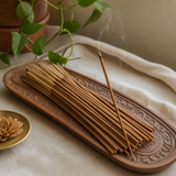 HEM Hexagonal Incense - Precious Chandan — styled in a warm, naturally lit interior