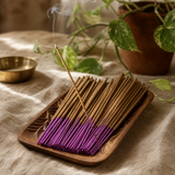 HEM Hexagonal Incense - Precious Lavender — styled in a warm, naturally lit interior