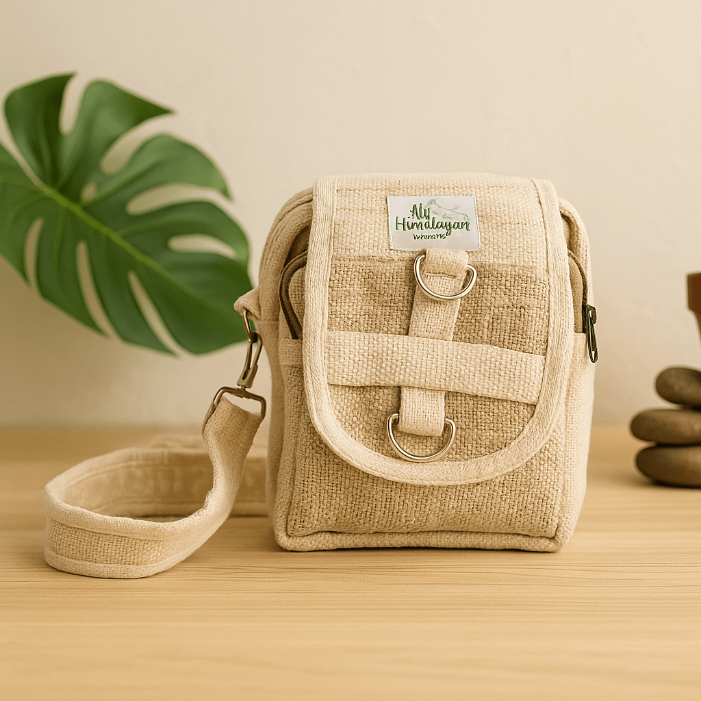 Hemp Cotton Crossbody Travel Bag - SHAMTAM.COM